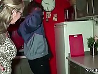 German persuades work to fuck when she is home alone